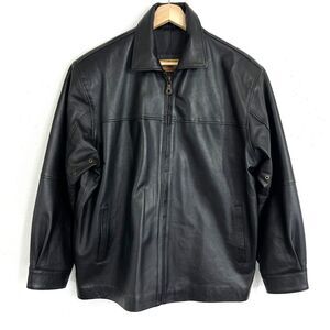 Vtg. Rodeo Drive Bomcrewman Leather Jacket Pilot Bomber Mens XL Black Motorcycle